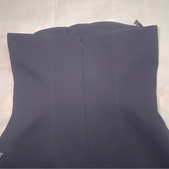 Paris Georgia- Shana Mini Dress Black Strapless Size Medium LDB Designer - Picture 8 of 9